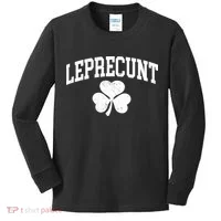 Funny St Patrick's Day Leprecunt Kids Long Sleeve Shirt thumb 0
