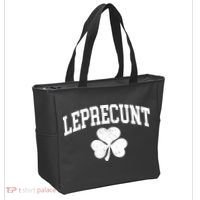 Funny St Patrick's Day Leprecunt Tote Bag thumb 2