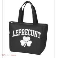 Funny St Patrick's Day Leprecunt Tote Bag thumb 3