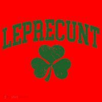 Funny St Patrick's Day Leprecunt Santa Hat thumb 1