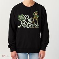 Funny St. Patrick's Day Pat McCrotch Irish Pub Leprechaun Women's Sweatshirt thumb 0