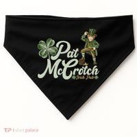 Funny St. Patrick's Day Pat McCrotch Irish Pub Leprechaun USA-Made Doggie Bandana thumb 0