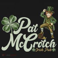 Funny St. Patrick's Day Pat McCrotch Irish Pub Leprechaun Apron thumb 3