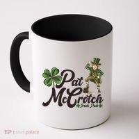 Funny St. Patrick's Day Pat McCrotch Irish Pub Leprechaun Coffee Mug thumb 0