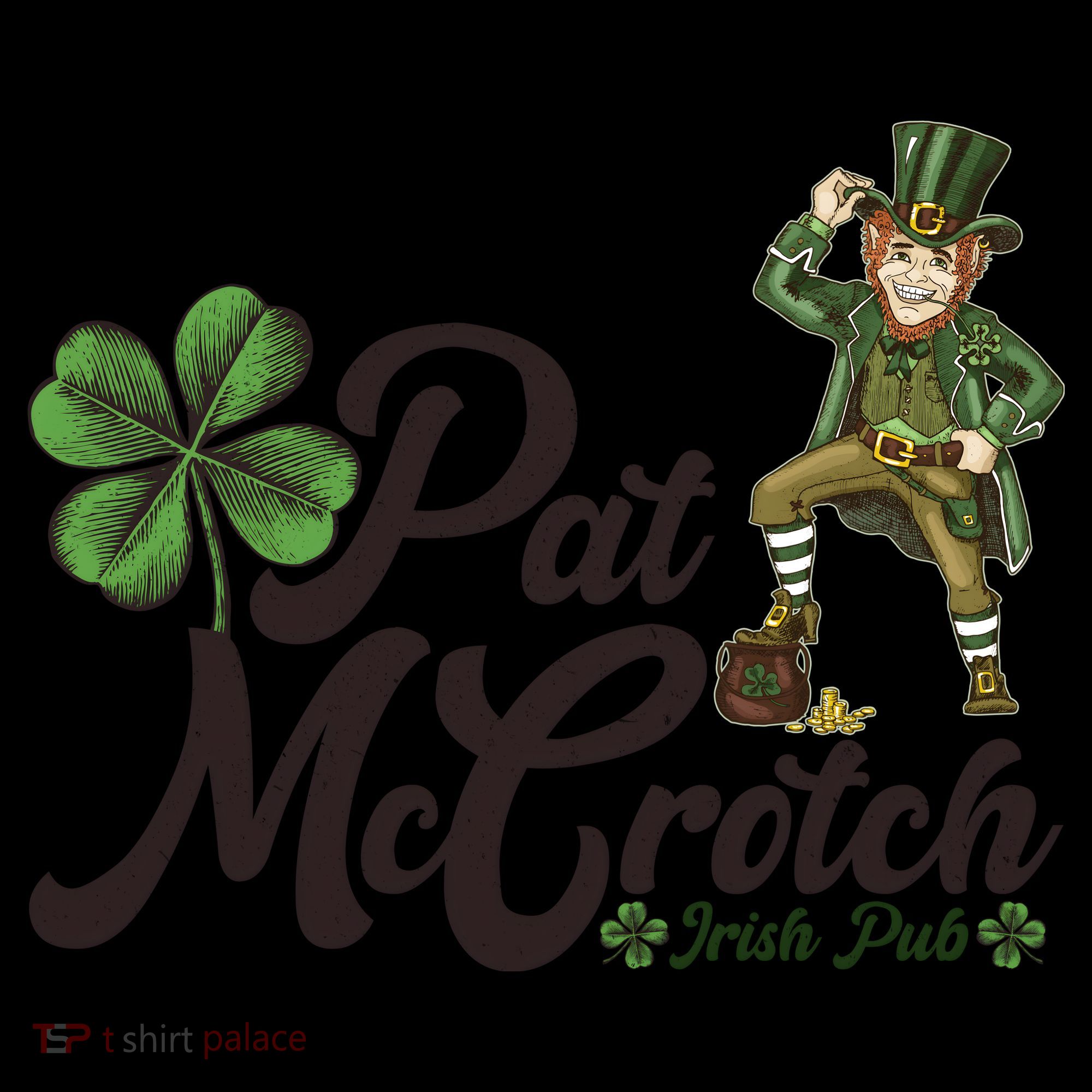 Funny St. Patrick's Day Pat McCrotch Irish Pub Leprechaun Coffee Mug
