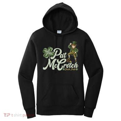 Funny St. Patrick's Day Pat McCrotch Irish Pub Leprechaun Women's Hoodie