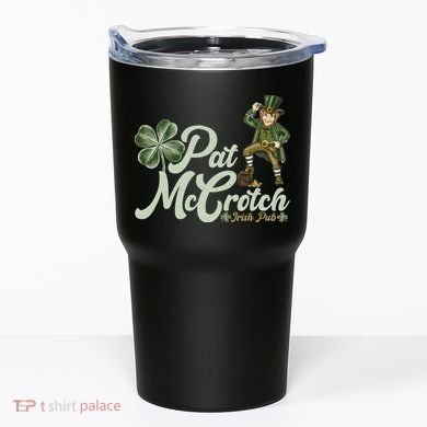 Funny St. Patrick's Day Pat McCrotch Irish Pub Leprechaun Tumbler