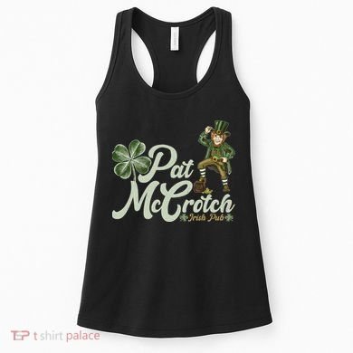 Funny St. Patrick's Day Pat McCrotch Irish Pub Leprechaun Women's Tank Top
