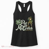 Funny St. Patrick's Day Pat McCrotch Irish Pub Leprechaun Women's Tank Top thumb 0