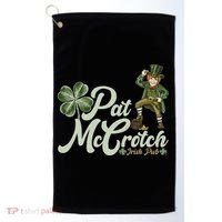 Funny St. Patrick's Day Pat McCrotch Irish Pub Leprechaun Golf Towel thumb 0