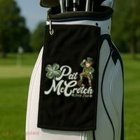 Funny St. Patrick's Day Pat McCrotch Irish Pub Leprechaun Golf Towel thumb 2