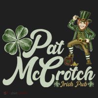 Funny St. Patrick's Day Pat McCrotch Irish Pub Leprechaun Golf Towel thumb 3