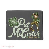 Funny St. Patrick's Day Pat McCrotch Irish Pub Leprechaun Mousepad thumb 0