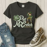 Funny St. Patrick's Day Pat McCrotch Irish Pub Leprechaun Women's T-Shirt thumb 3