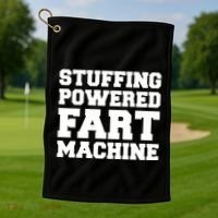 Fuckadvertisements Stuffing Powered Fart Machine Golf Towel thumb 1