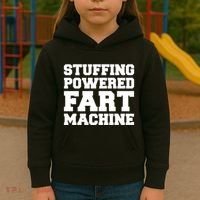 Fuckadvertisements Stuffing Powered Fart Machine Kids Hoodie thumb 3