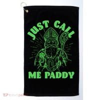 Funny Saint Patricks Day Just Call Me Paddy Golf Towel thumb 0