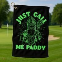 Funny Saint Patricks Day Just Call Me Paddy Golf Towel thumb 1