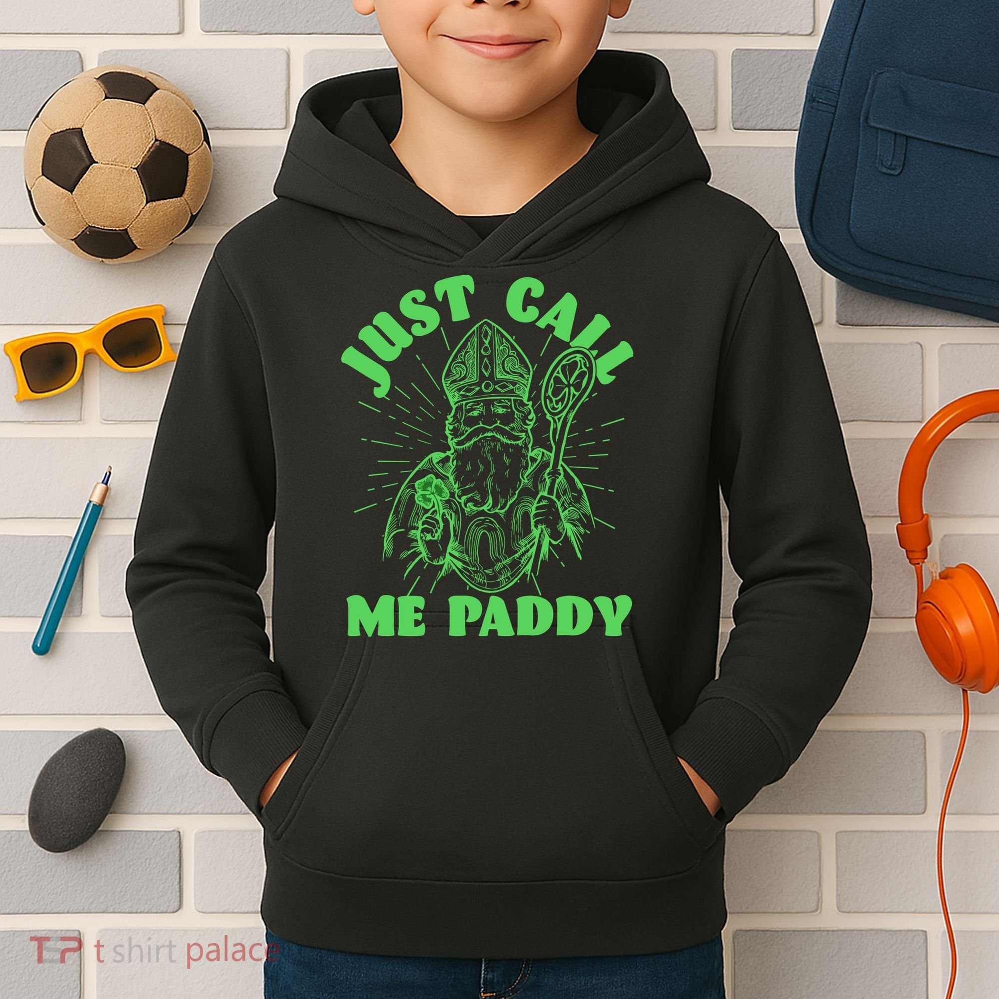 Funny Saint Patricks Day Just Call Me Paddy Kids Hoodie