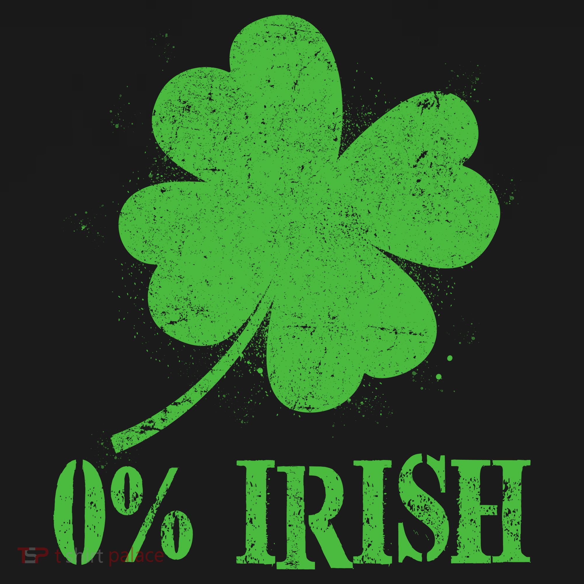 Funny St Patricks Day Zero Percent Irish Distressed Shamrock Clover Apron