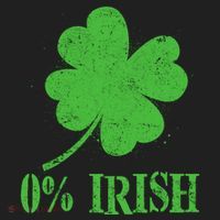 Funny St Patricks Day Zero Percent Irish Distressed Shamrock Clover Beanie thumb 2