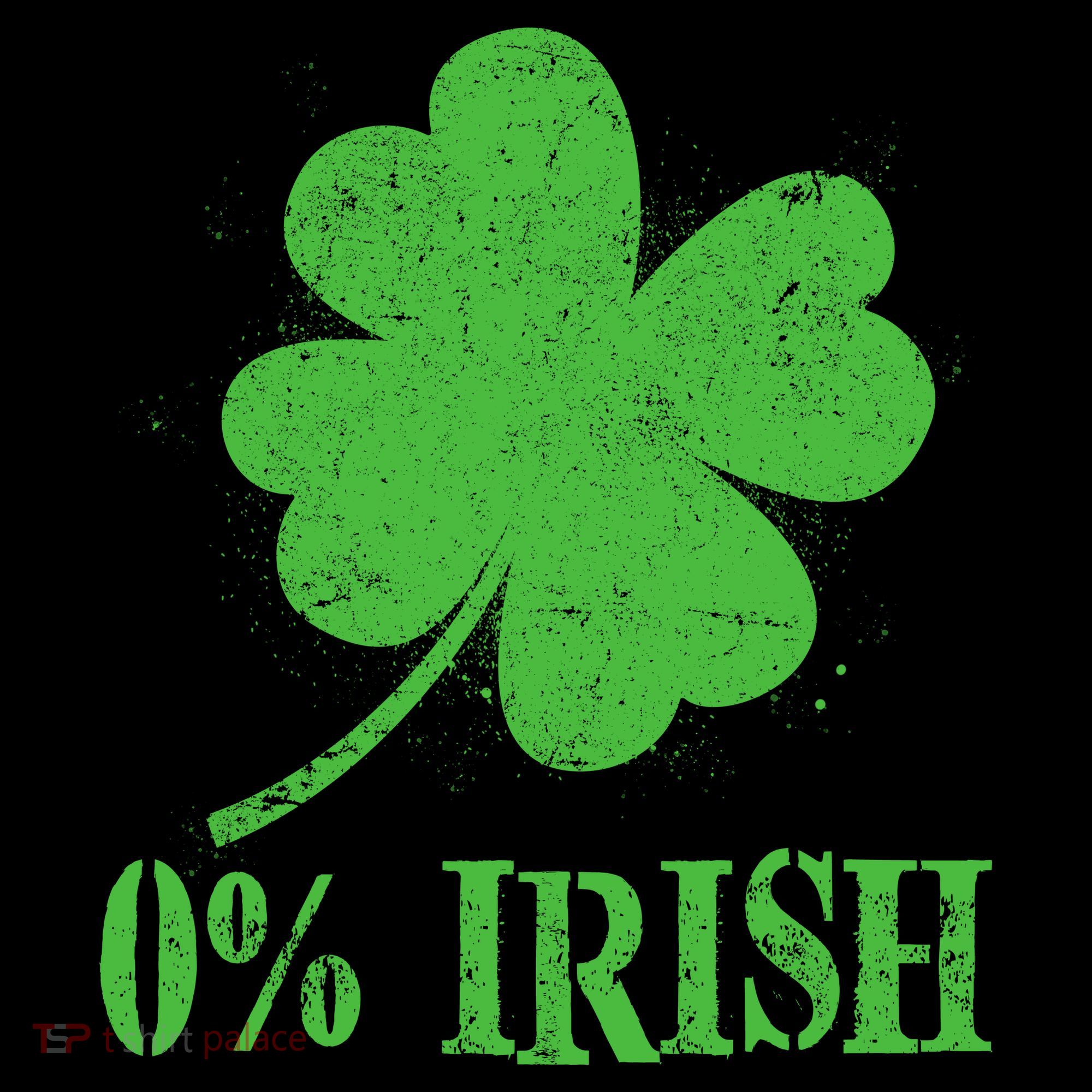 Funny St Patricks Day Zero Percent Irish Distressed Shamrock Clover Women's Hoodie