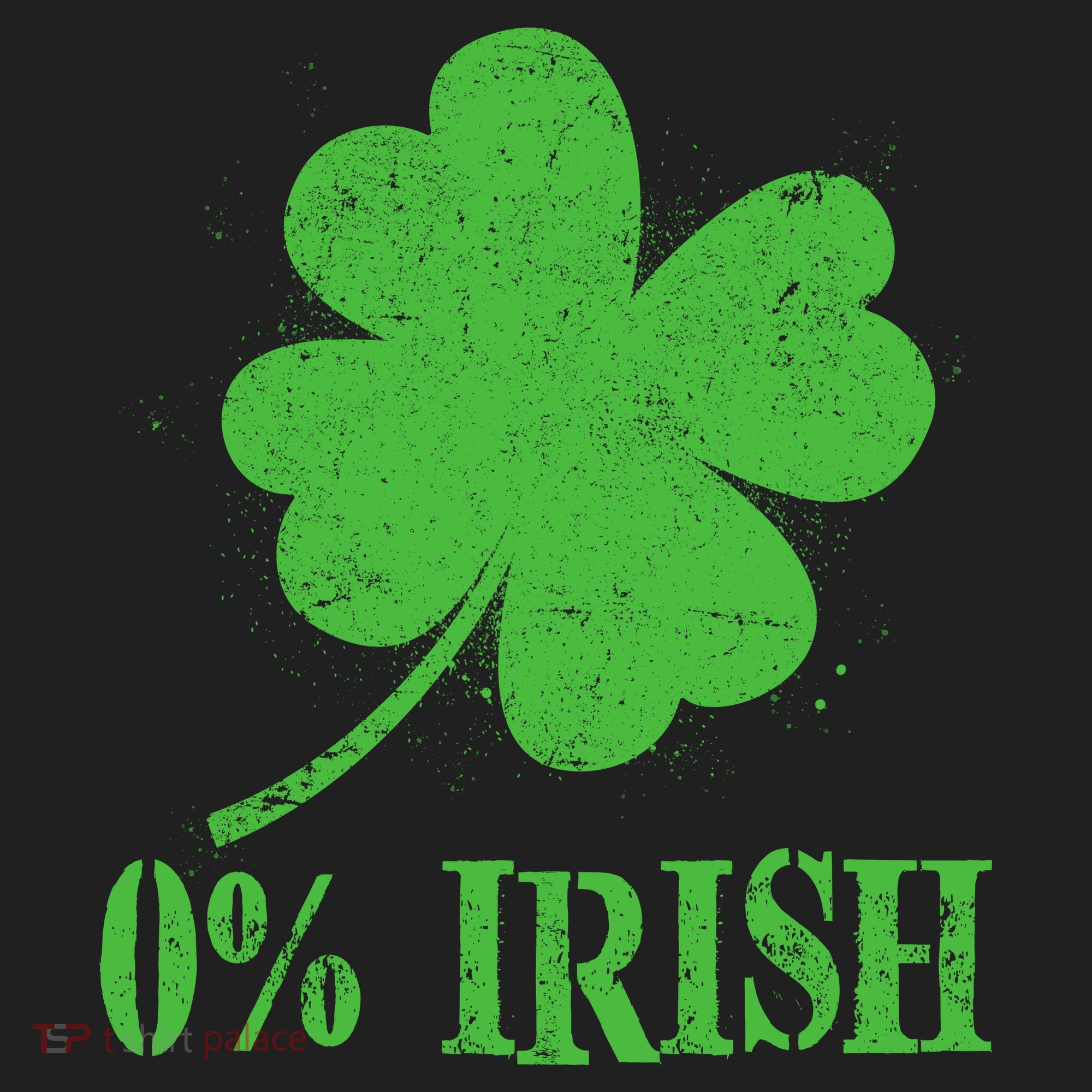 Funny St Patricks Day Zero Percent Irish Distressed Shamrock Clover Hat