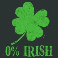 Funny St Patricks Day Zero Percent Irish Distressed Shamrock Clover Mousepad thumb 1