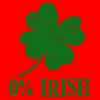 Funny St Patricks Day Zero Percent Irish Distressed Shamrock Clover Santa Hat thumb 1