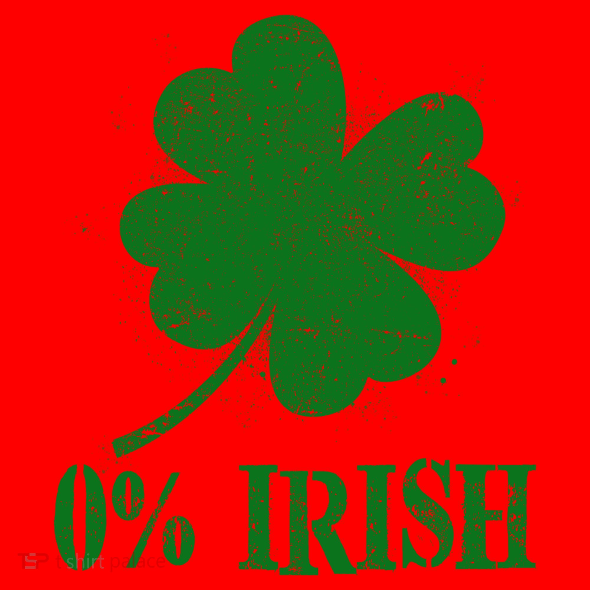 Funny St Patricks Day Zero Percent Irish Distressed Shamrock Clover Santa Hat