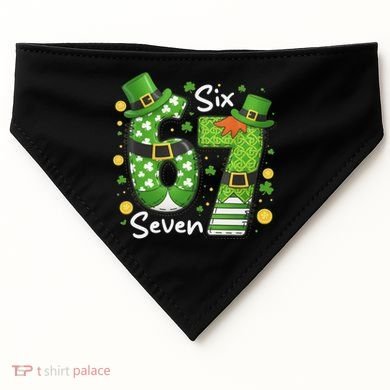 Funny St Patrick's Day 67 Meme USA-Made Doggie Bandana