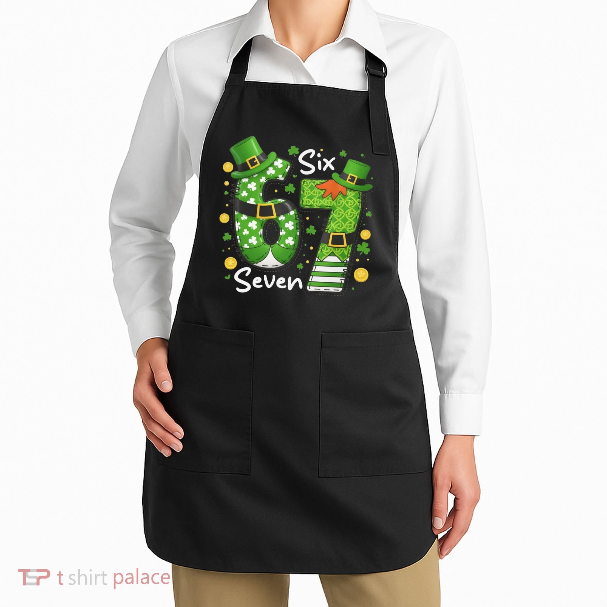 Funny St Patrick's Day 67 Meme Apron