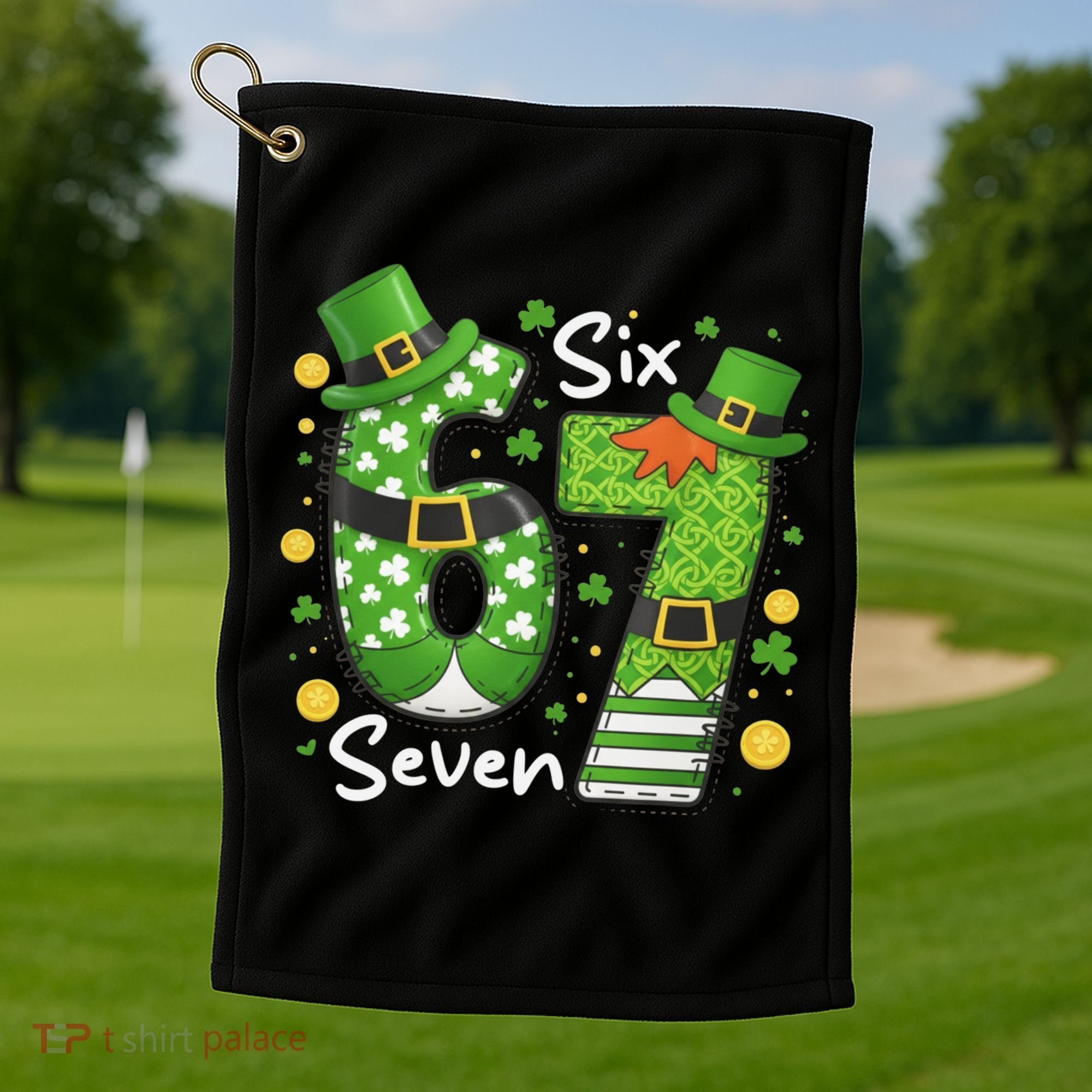 Funny St Patrick's Day 67 Meme Golf Towel