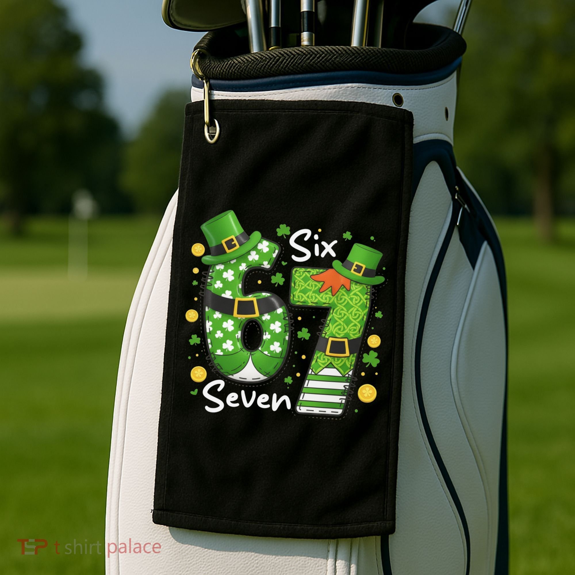 Funny St Patrick's Day 67 Meme Golf Towel