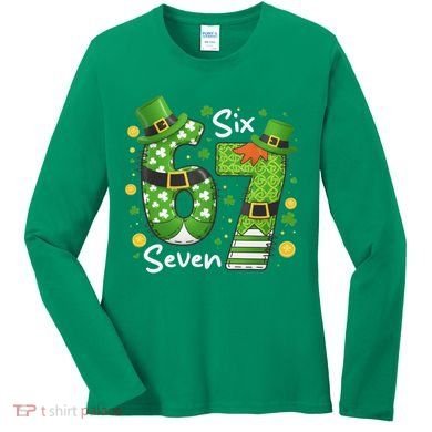 Funny St Patrick's Day 67 Meme Women's Long Sleeve Shirt