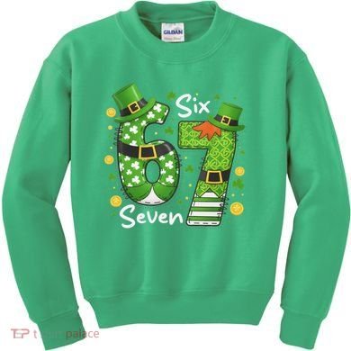 Funny St Patrick's Day 67 Meme Kids Sweatshirt