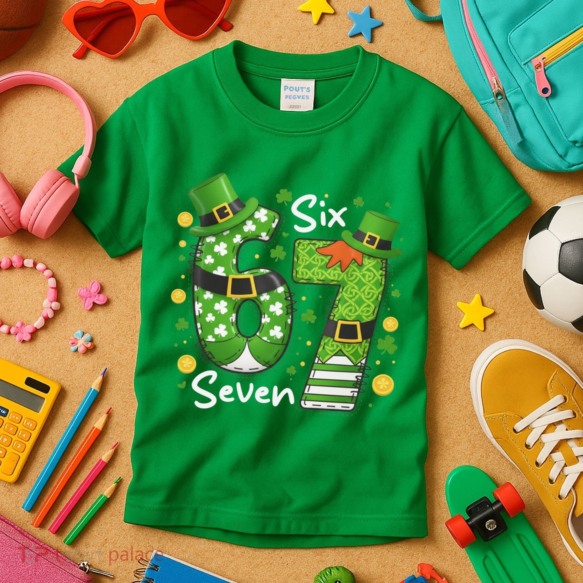 Funny St Patrick's Day 67 Meme Kids T-Shirt