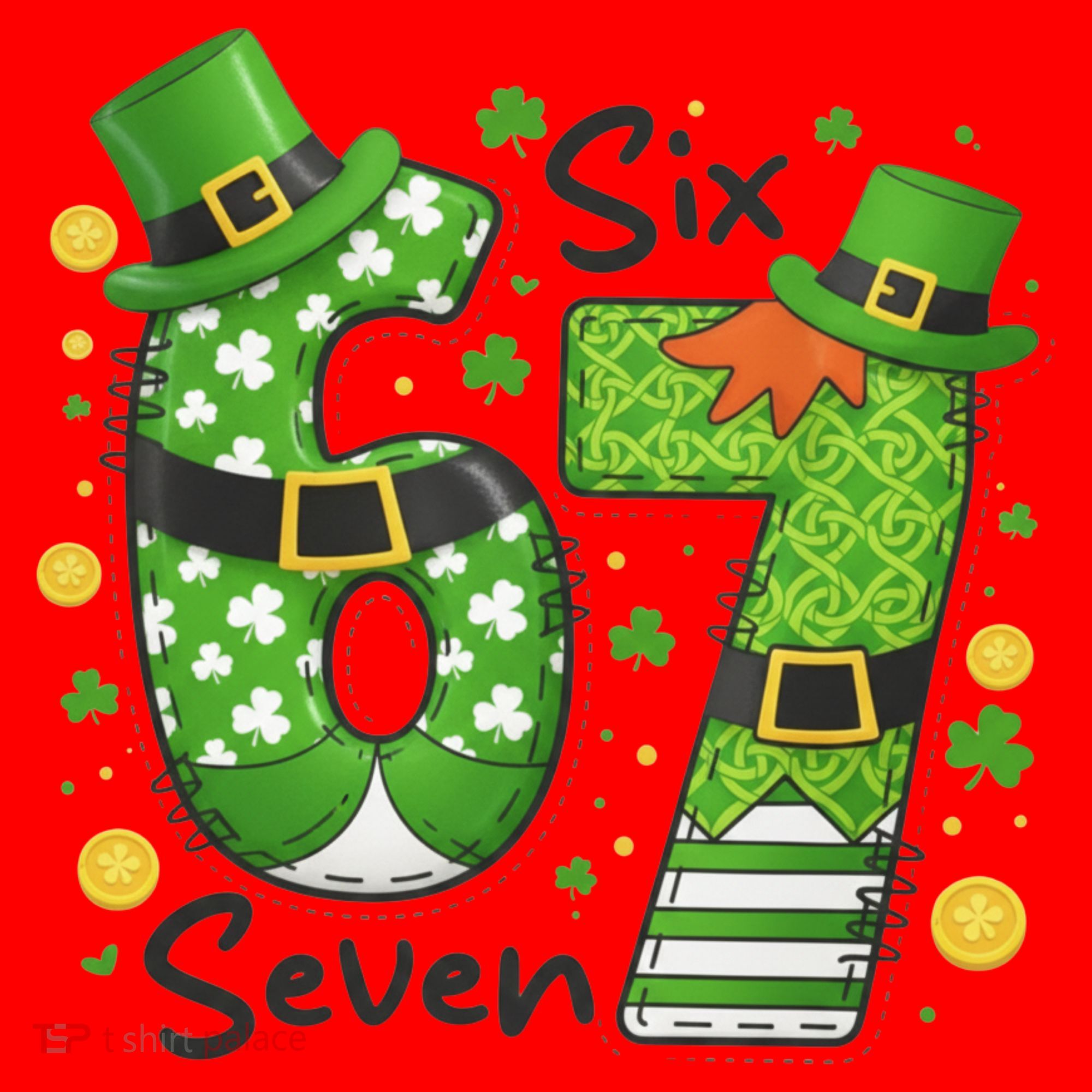 Funny St Patrick's Day 67 Meme Santa Hat