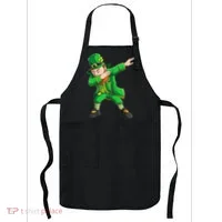 Funny St Patricks Day, Dabbing Leprechaun Irish Apron thumb 0