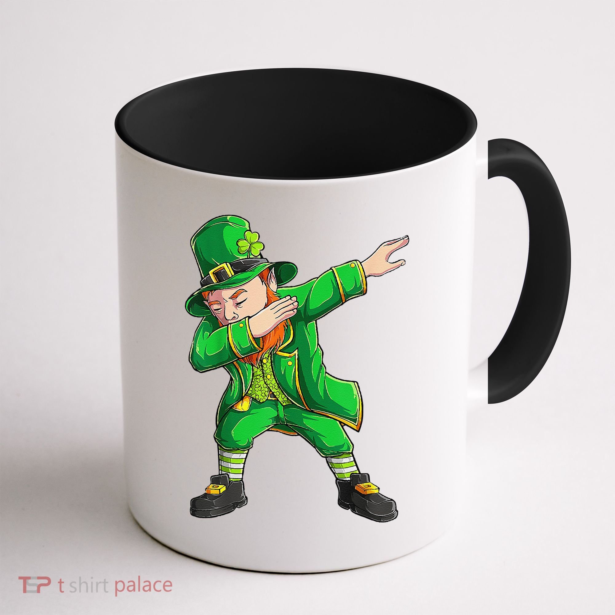 Funny St Patricks Day, Dabbing Leprechaun Irish Coffee Mug