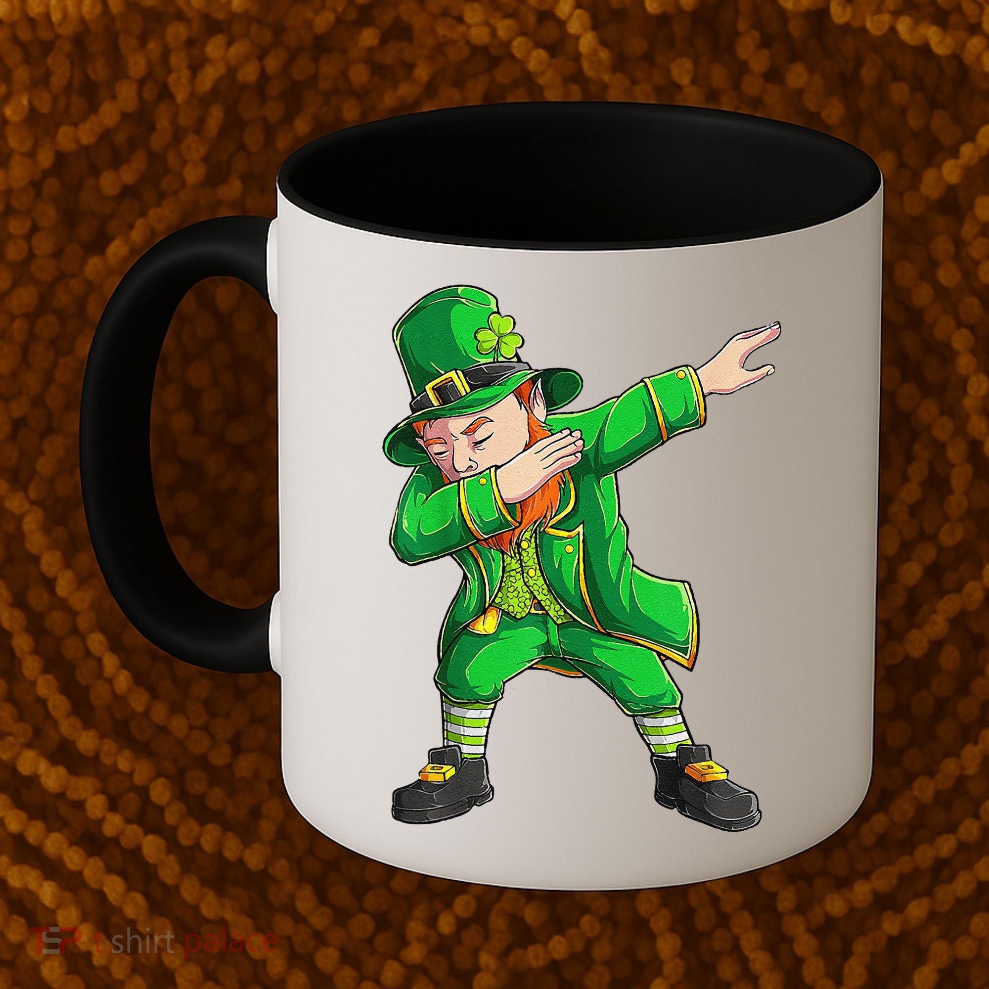 Funny St Patricks Day, Dabbing Leprechaun Irish Coffee Mug
