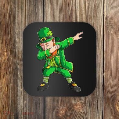 Funny St Patricks Day, Dabbing Leprechaun Irish Coaster