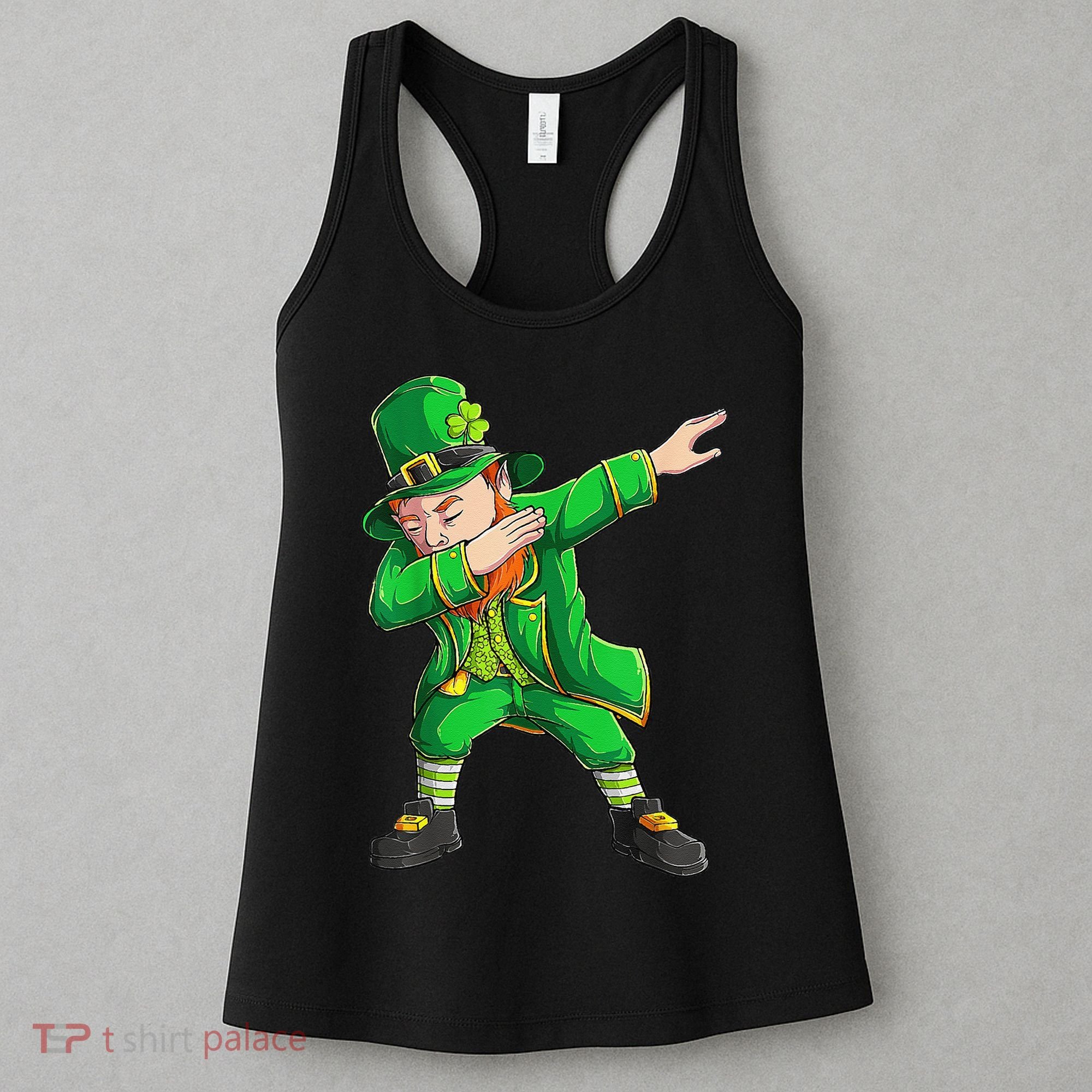 Funny St Patricks Day, Dabbing Leprechaun Irish Women's Tank Top