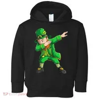 Funny St Patricks Day, Dabbing Leprechaun Irish Toddler Hoodie thumb 0