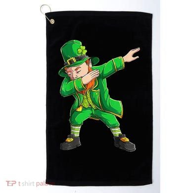 Funny St Patricks Day, Dabbing Leprechaun Irish Golf Towel