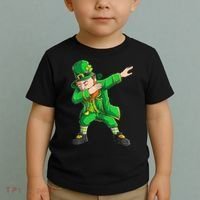 Funny St Patricks Day, Dabbing Leprechaun Irish Toddler T-Shirt thumb 2