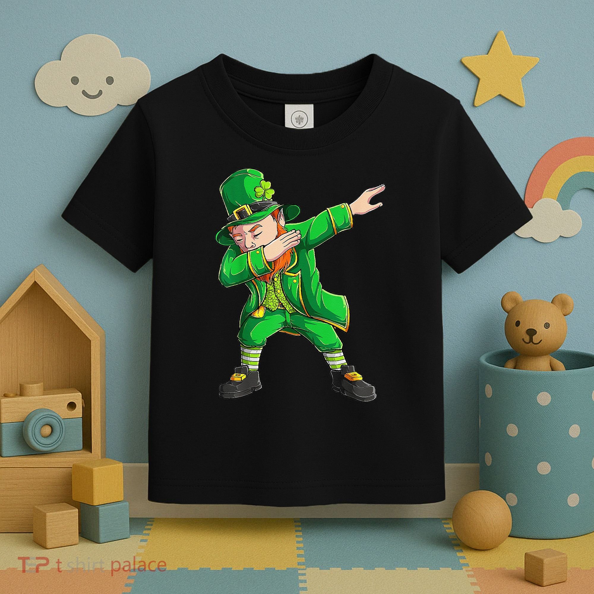 Funny St Patricks Day, Dabbing Leprechaun Irish Toddler T-Shirt