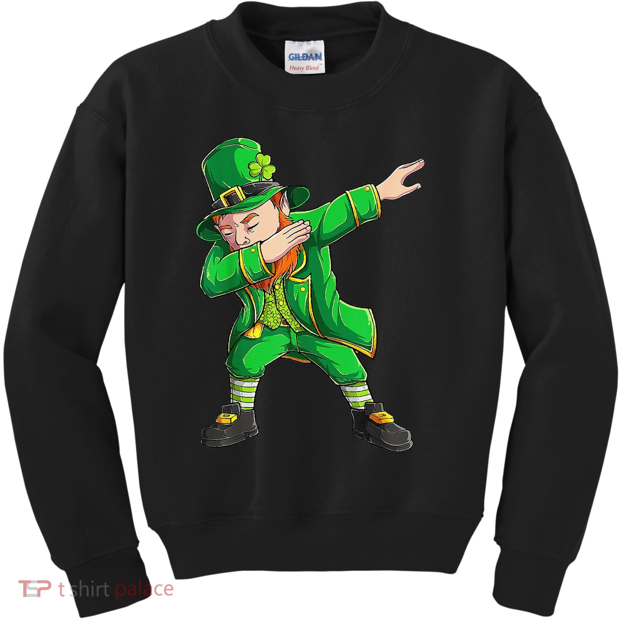 Funny St Patricks Day, Dabbing Leprechaun Irish Kids Sweatshirt