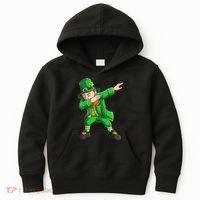 Funny St Patricks Day, Dabbing Leprechaun Irish Kids Hoodie thumb 0