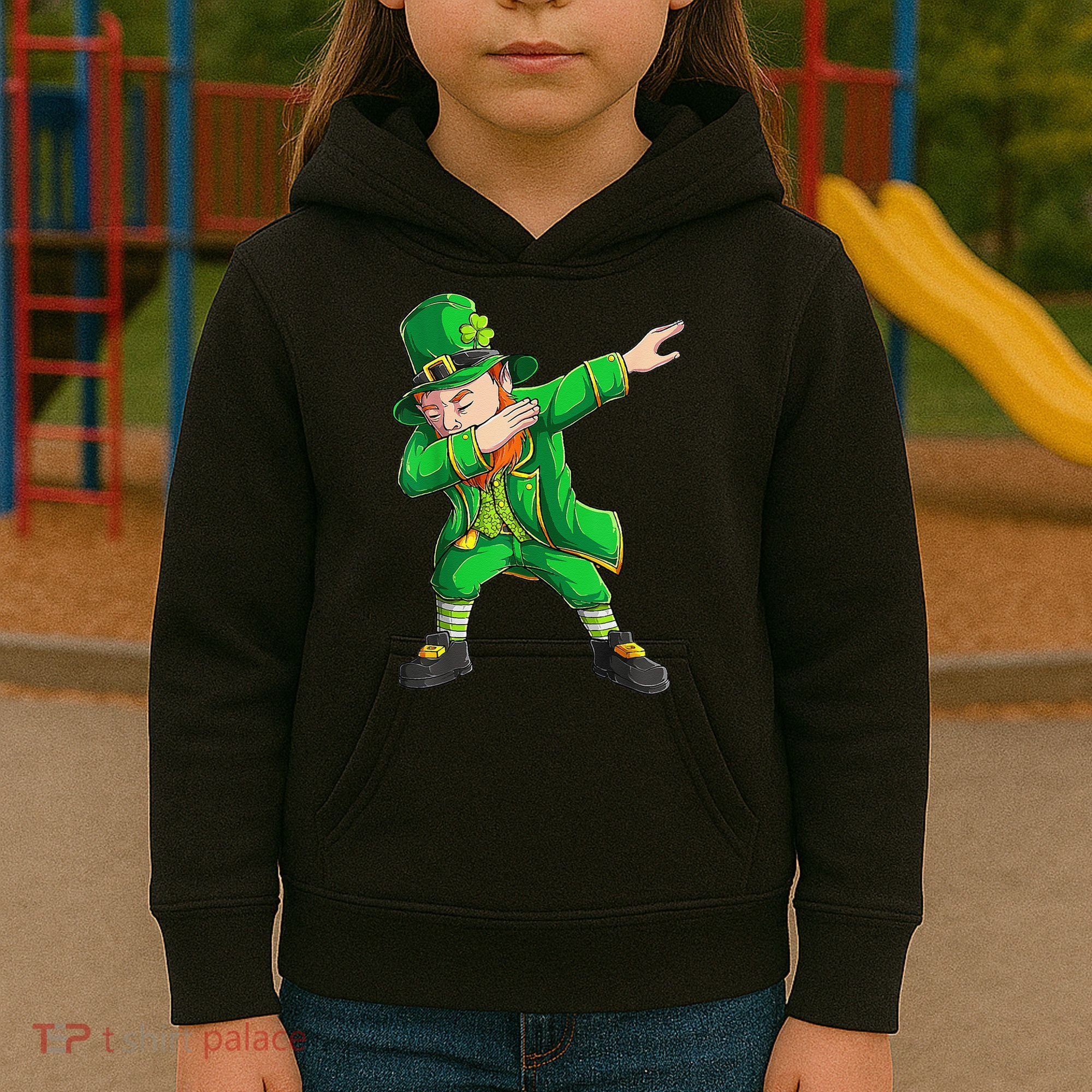 Funny St Patricks Day, Dabbing Leprechaun Irish Kids Hoodie